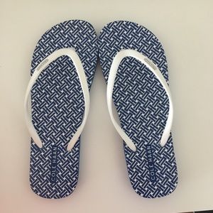 Cole Haan Blue and White Flip Flops